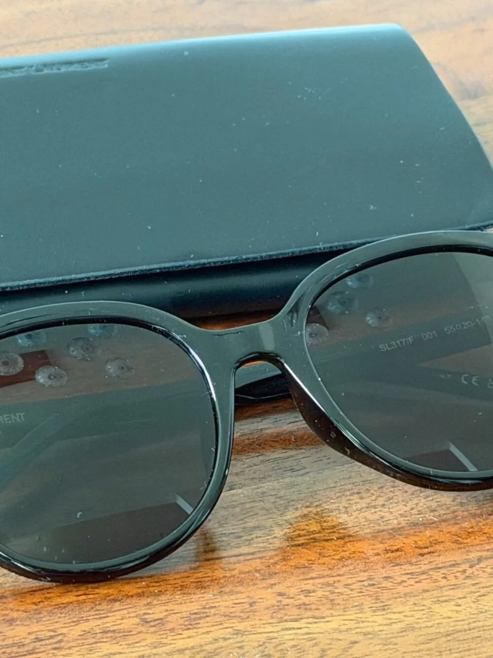 Saint Laurent YSL black round sunglasses